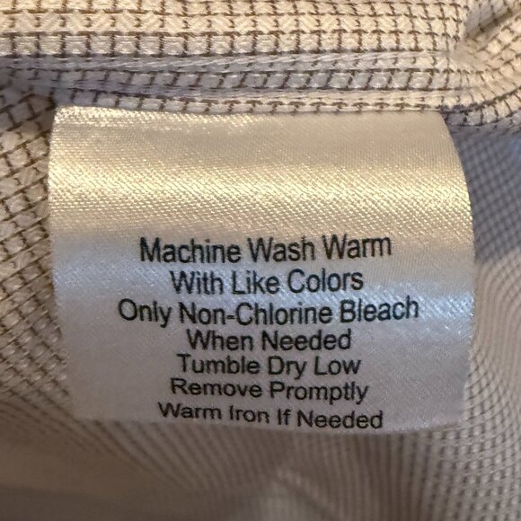 Jos. A. Bank Men’s Pink w/ checker Long Sleeve Dress Shirt Classic Fit 18.5 x 36 - Picture 5 of 5